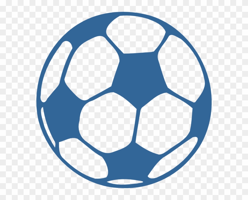 Blue Soccer Ball Svg Clip Arts 594 X 597 Px - Soccer Ball Vector Blue #264418