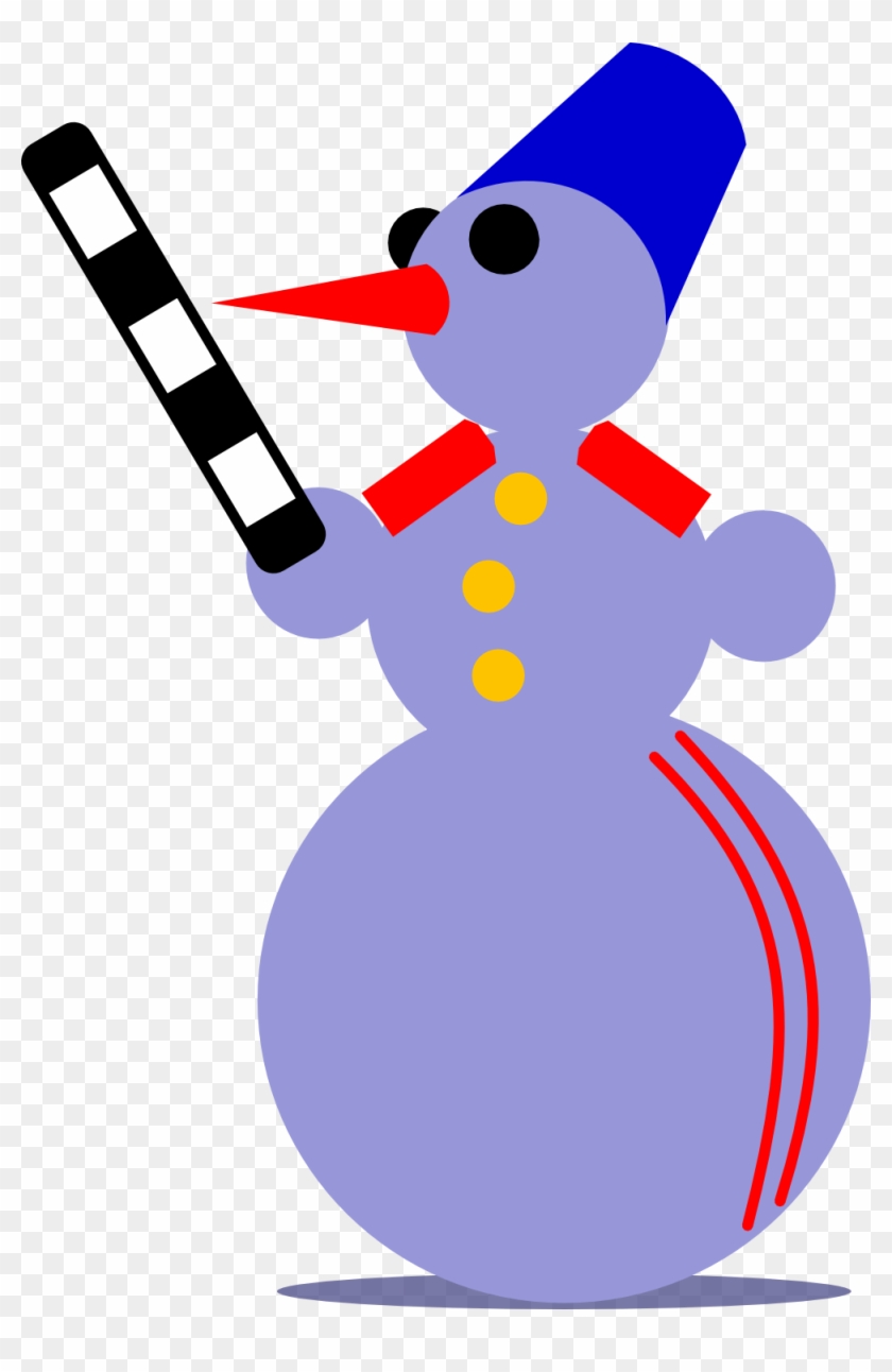 Snowman Traffic Cop By Rones Clipart By Rones - Emo Snowman Png #264437