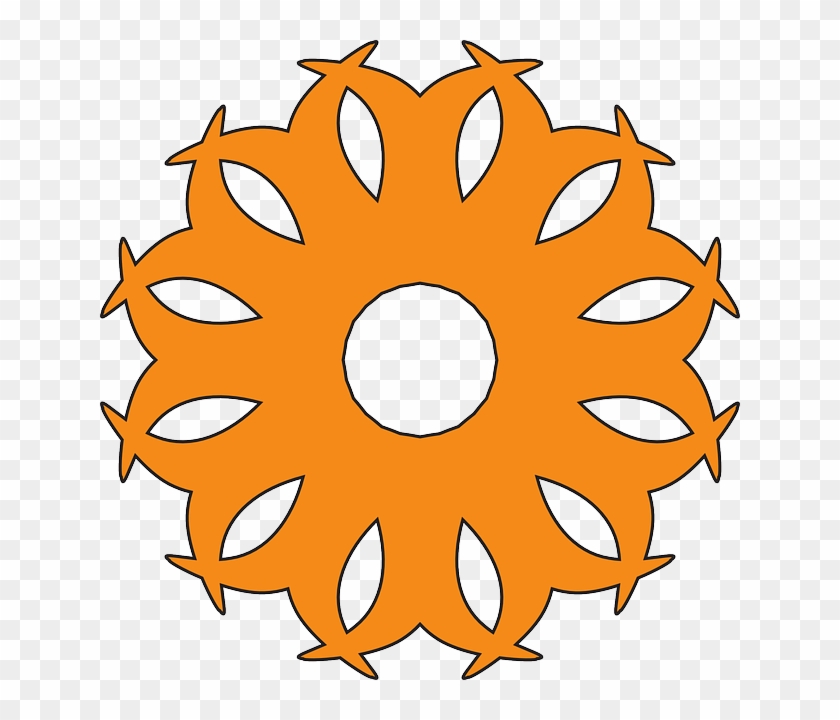Orange, Out, Shape, Cut, Snowflake, Crossed - Blog #264516