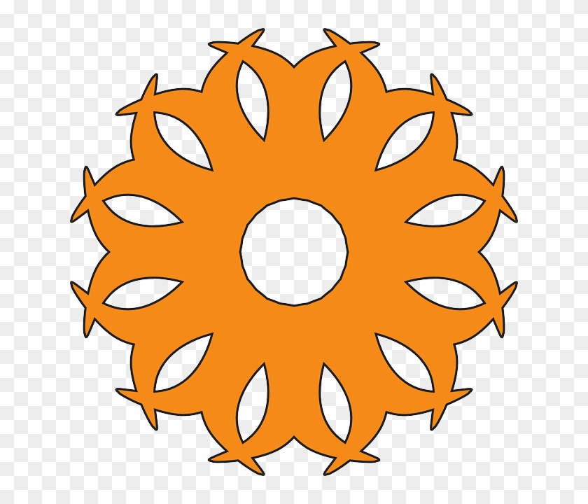 Orange, Out, Shape, Cut, Snowflake, Crossed - Blog #264516