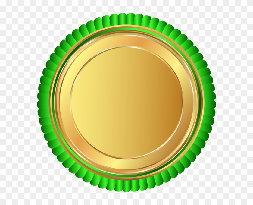 Gold Green Seal Badge Png Clip Art Image - Green Seal Clipart #264529