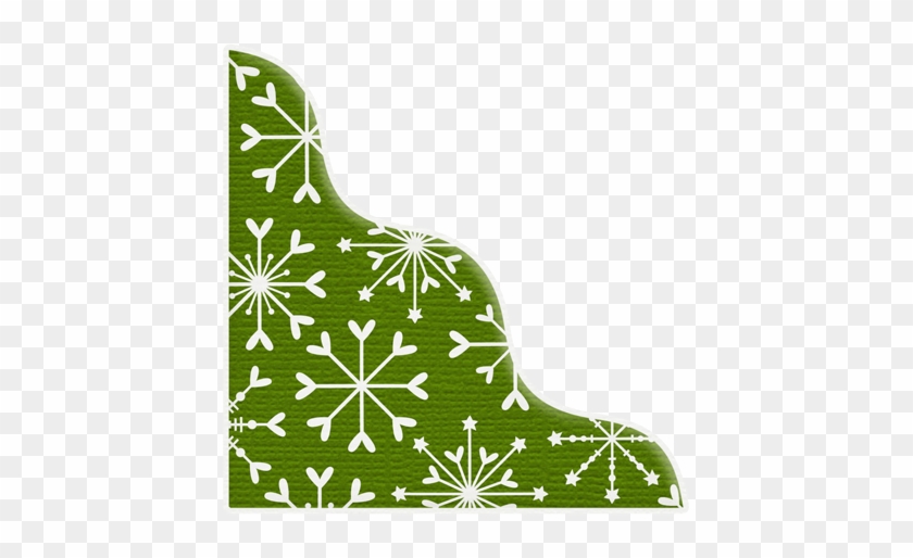 Green Snowflake Christmas Corner - Snowflake #264533