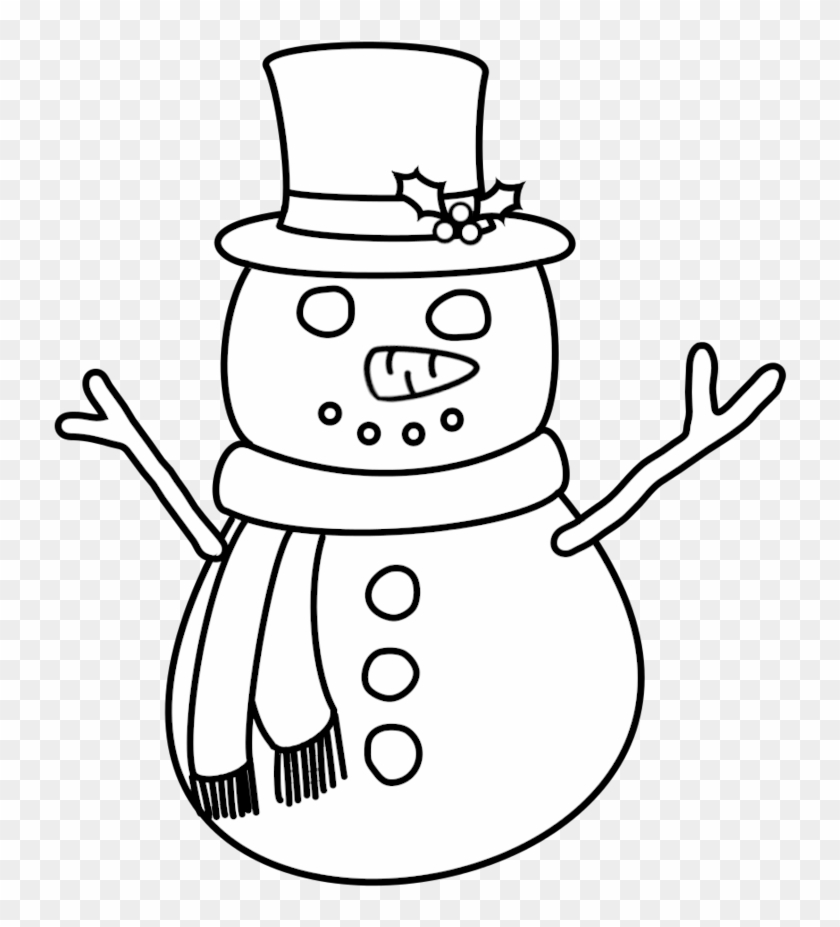 Snowman Digital Stamp By Janettebernard On Deviantart - Digital Stamp #264543