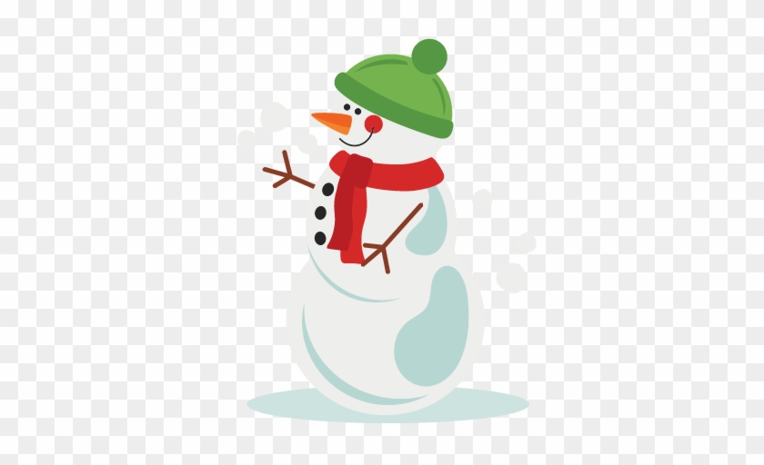 Snowman In Snow Svg Scrapbook Cut File Cute Clipart - Medley Swimming #264559