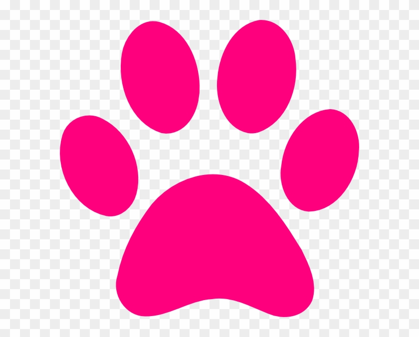 Pink Dog Print Clip Art Clipart - Paw Print Clip - Free Transparent Clipart Images Download