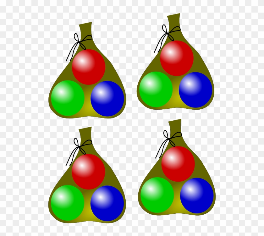 Four Bags With Three Marbles Per Bag Gives Twelve Marbles - Equal Groups Of Objects #264636