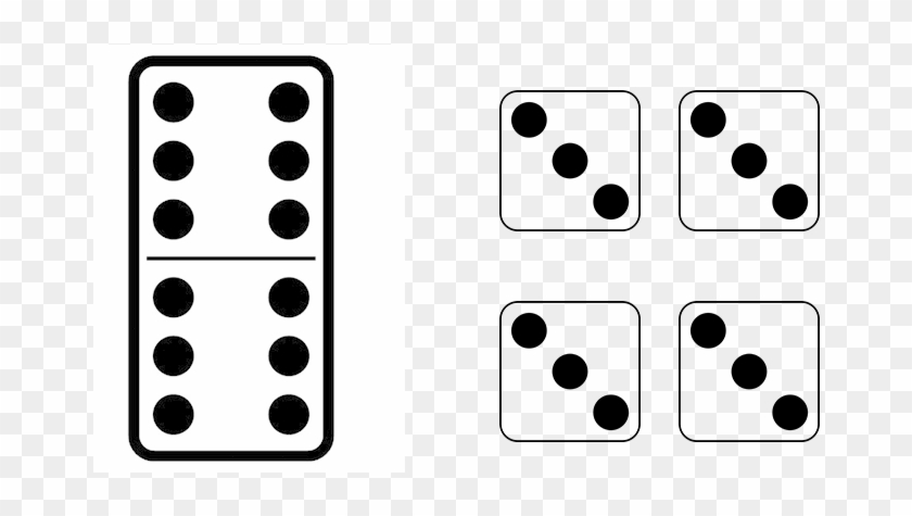 Multiplication Division Same But Different Domino Dice - Transparent Domino Clipart #264904