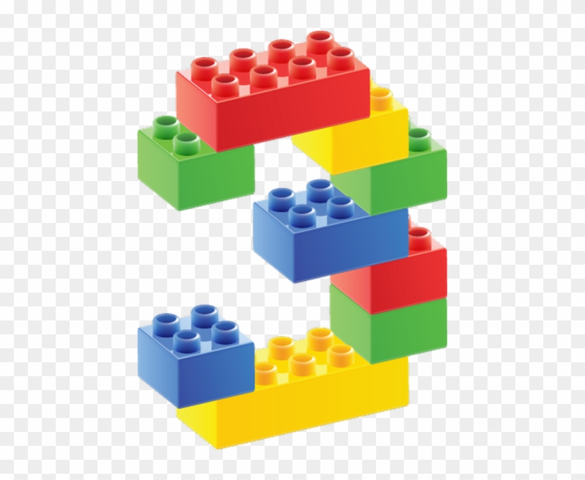 Number Sense, Bday Cards, Building, Searching, Clip - Number 3 In Lego #265010