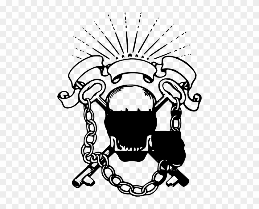 Skull And Keys Emblem Clip Art - Obey The Beard Mugs #265048