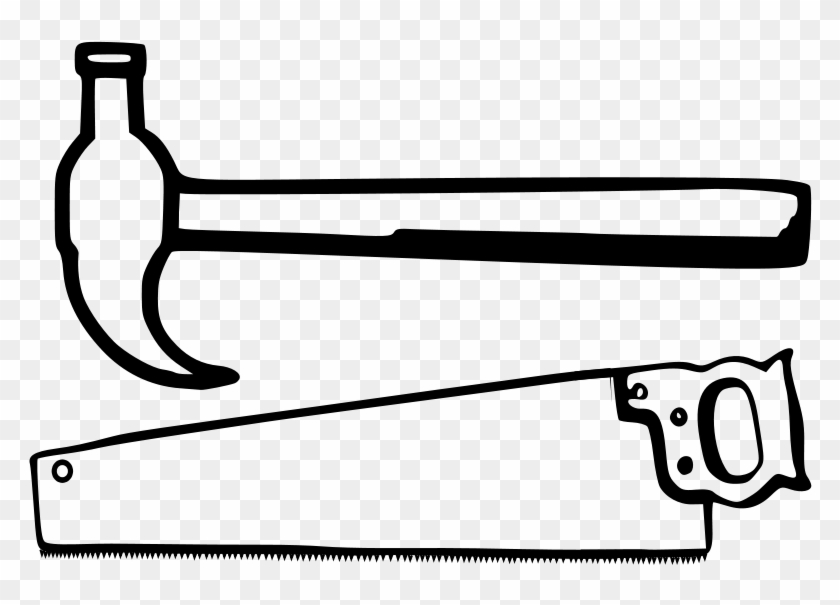 Similar Clip Art - Black And White Clip Art Hammer #265079