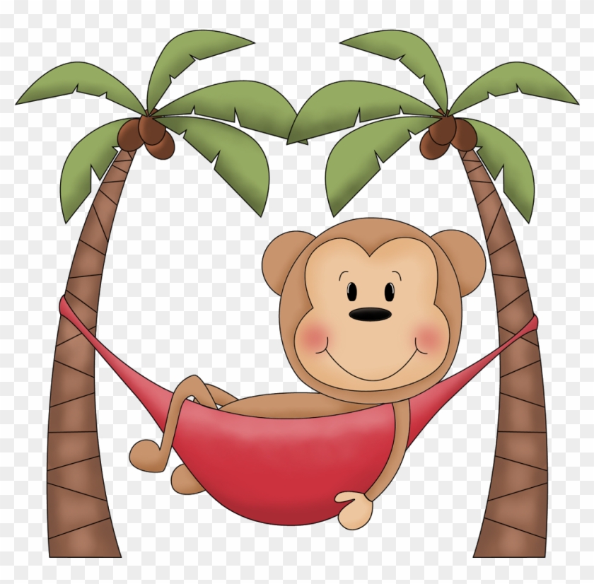 Challenge Your Kiddos To Show Two Different Ways To - Retirement Wishes, Monkey In Hammock Card #265104