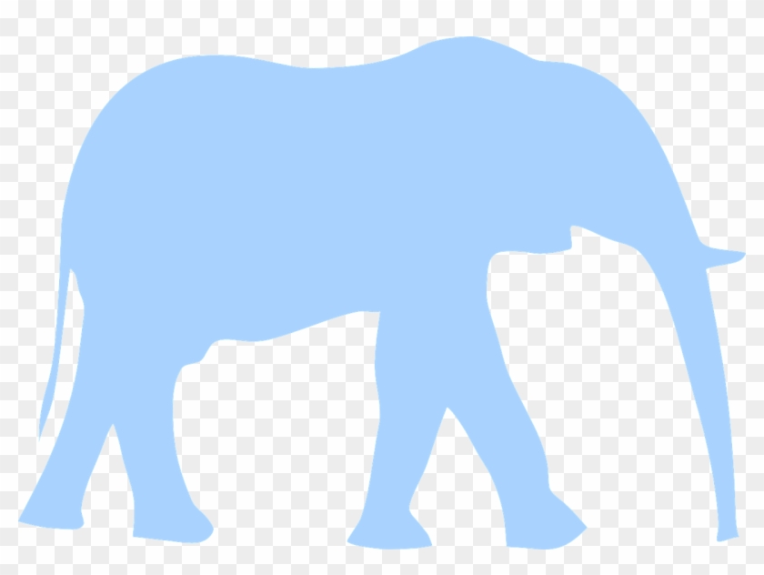 Blue Elephant Clip Art - Plantillas Para Estarcido De Animales #1732583