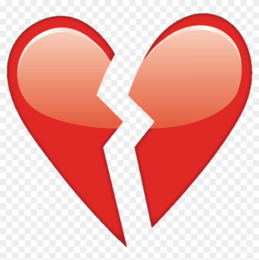 #overlay #tumblr #heart #corazonroto #corazon #heartbroken - Transparent Broken Heart Emoji #1732651