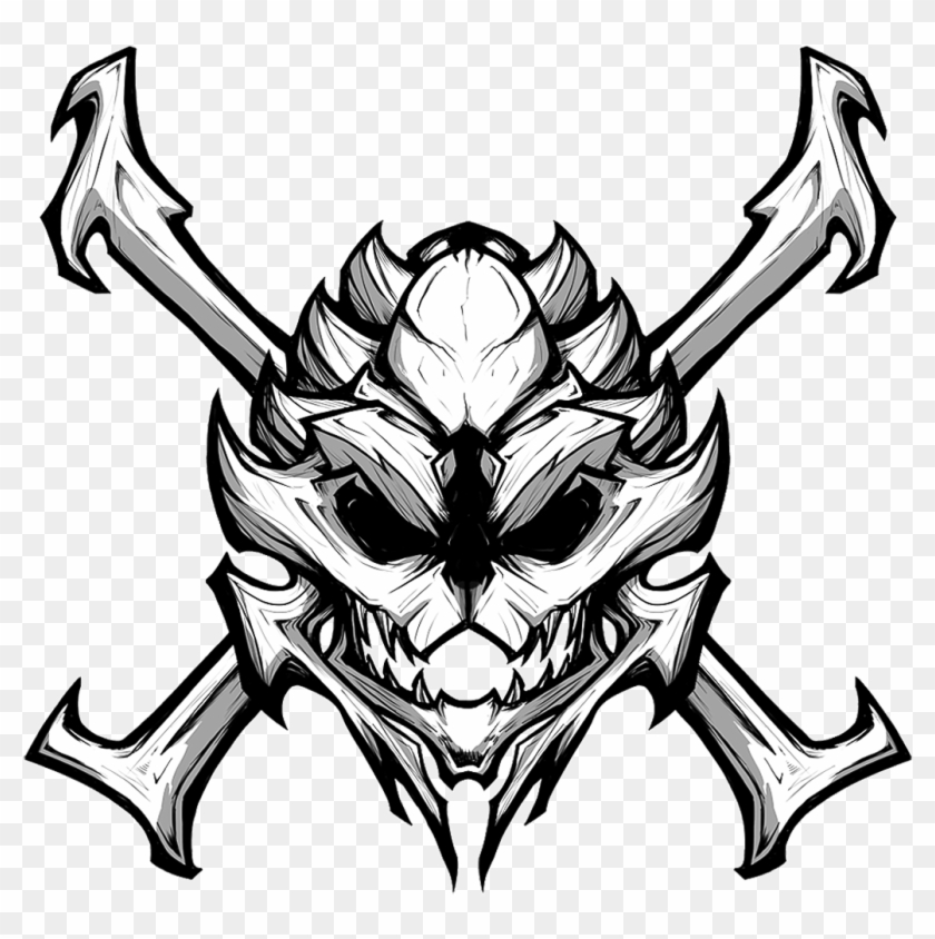 Drawn Horns Grim Reaper - Mass Effect Turian Skull #1732824