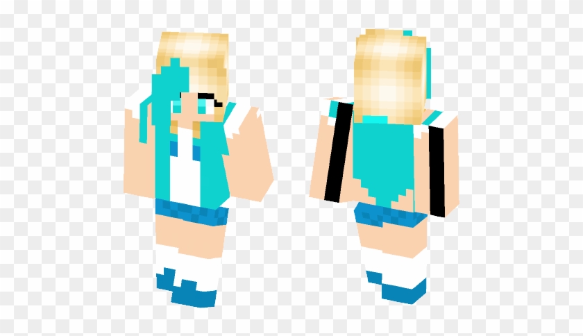 Blonde Girl W/ Blue Hair Dye - Skin Minecraft Gasai Yuno #1732958