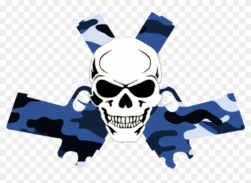 Ssckull Clipart Gun - Skull With Guns Png #1733218