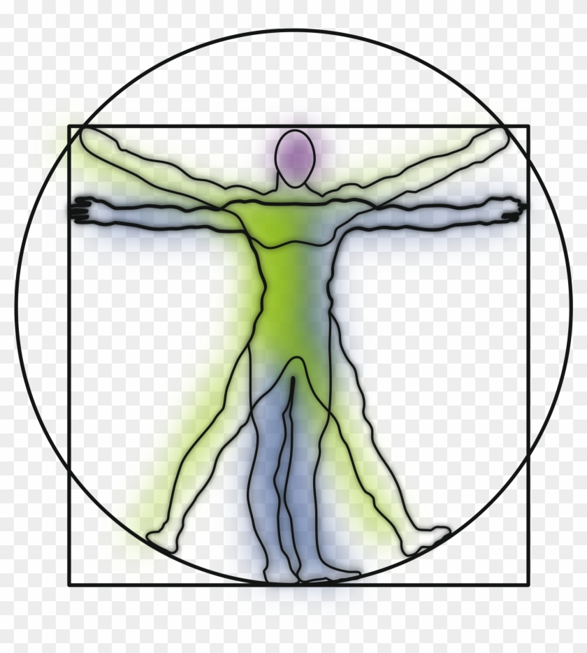 Big Image - Line Art Vitruvian Man #1733324