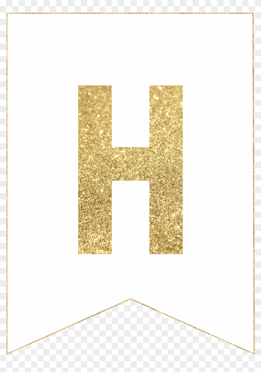 H Gold Alphabet Banner Letter - Free Printable Ramadan Decoration With Regard To Letter Templates For Banners