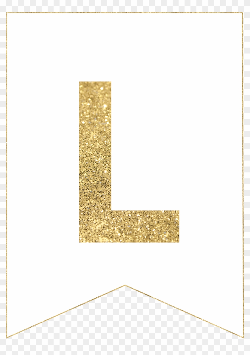 L Gold Alphabet Banner Letter - L Gold Alphabet Banner Letter #1733453