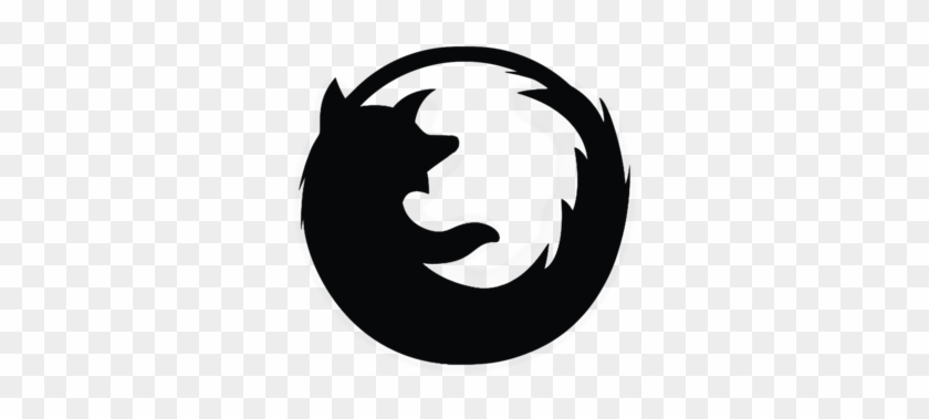 Mozilla Firefox Clipart Black And White #1733462
