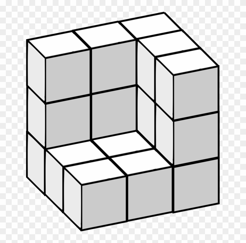 Three-dimensional Space Cube Geometry - Cube Jigsaw Puzzles #1733543