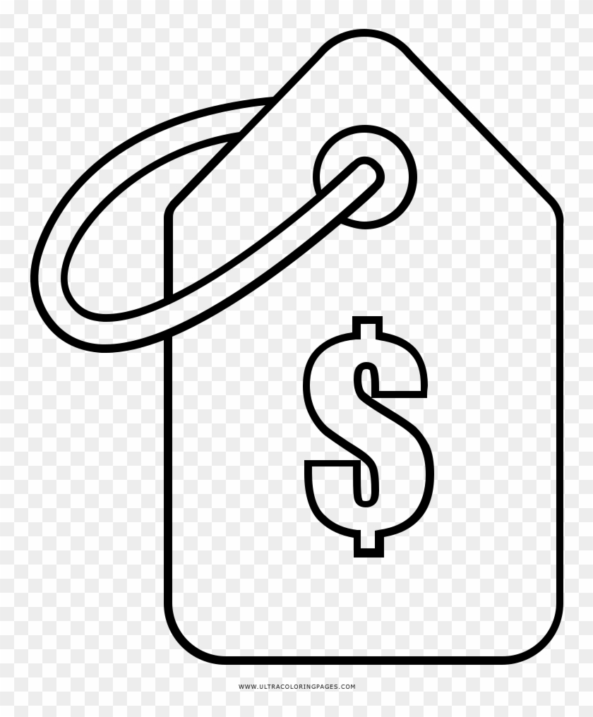 Price Tag Coloring Page - Precio Dibujo Para Colorear #1733550