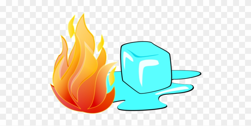 Ice Clipart Fire - Ice Cubes And Fire #1733774