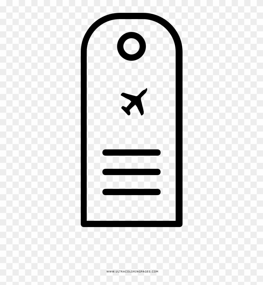 Luggage Tag Coloring Page - Luggage Tag Coloring Page #1733799