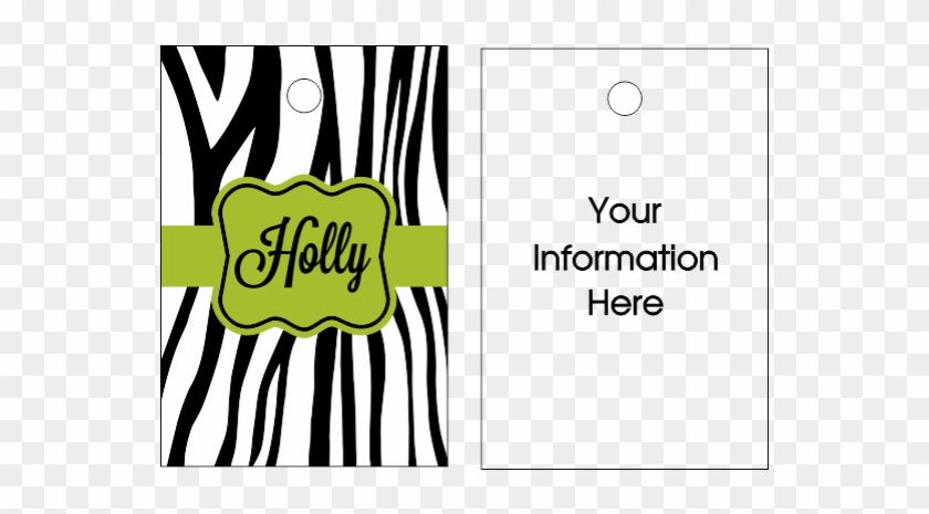 Zebra Green Luggage/bag Tag - Illustration #1733819