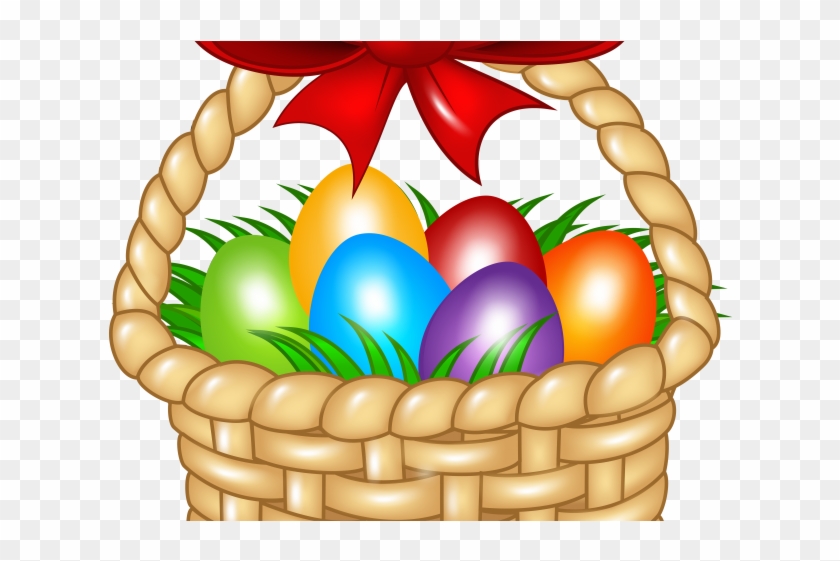 Basket Clipart Wooden Basket - Easter Basket With Eggs Printable #1733853