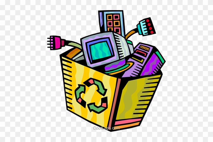 Obsolete Equipment Royalty Free Vector Clip Art Illustration - Computer ...