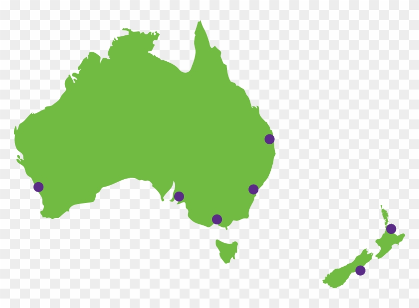 Our Australian And New Zealand Locations - Map Of Australia Silhouette #1734035