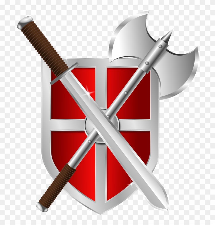 Shield And Sword Clipart , Png Download - Shield Clipart #1734328