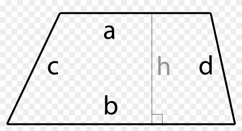 Diagram Of A Trapezoid Showing A = Base A, B = Base - Number #1734374
