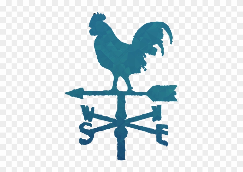 Rooster Outline Clipart Rooster Weather Vane - Weather Vane Rooster Png #1734491