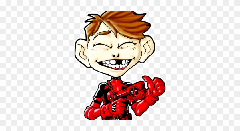 Ike As Deadpool Sticker $2 - Cartoon #1734549