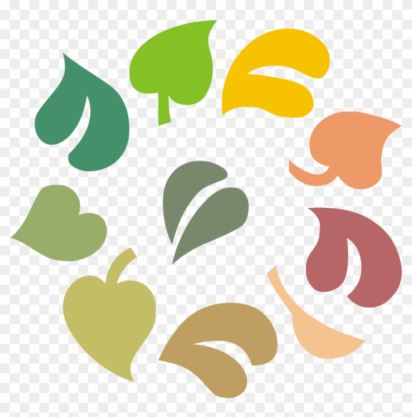Leaves Ring Ornament Colored - Different Colored Leaves Png #1734571