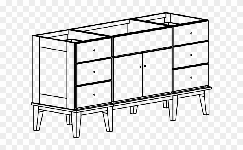 Clipart Dresser Drawing - Shelf #1734592