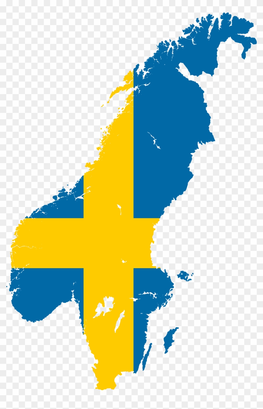 Image Flag Map Of Im Png Alternative - Sweden Map Flag #1734719