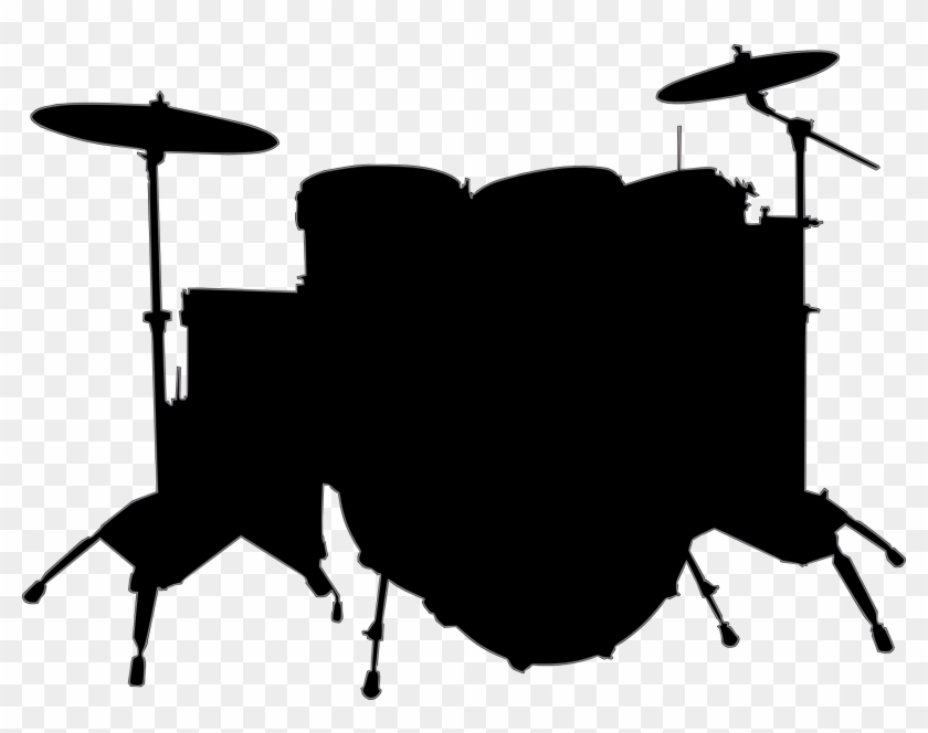 Drums Silhouette At Getdrawings Com Free For - Siluetas De Instrumentos Musicales #1734786