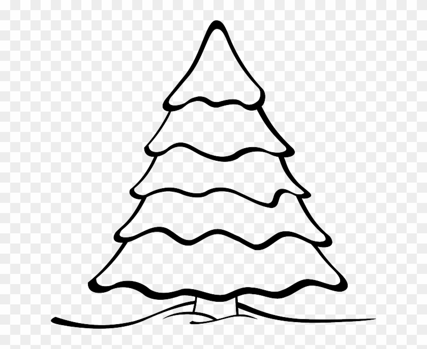 Free Vector Graphic Tree Forest Nature Landscape - Christmas Tree Black And White Clipart #1735035