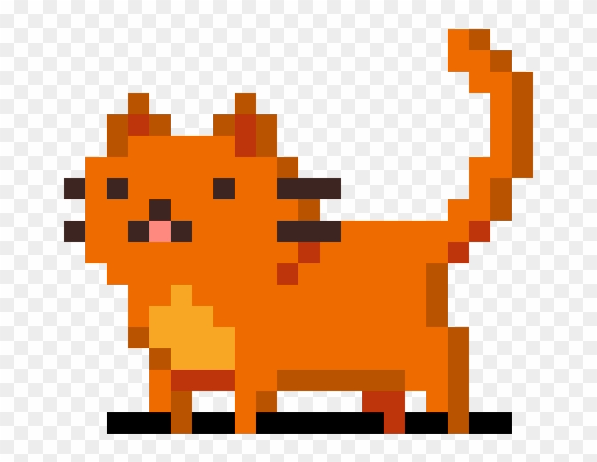 Orange Cat - Cat Gifs Pixel Art #1735110