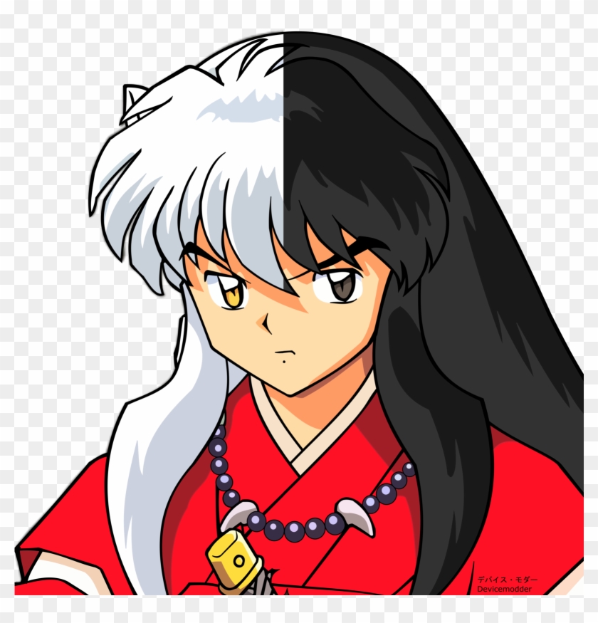 Inuyasha's Human And Yokai Form By Devicemodder On - Yo Kai Watch Inuyasha #1735328