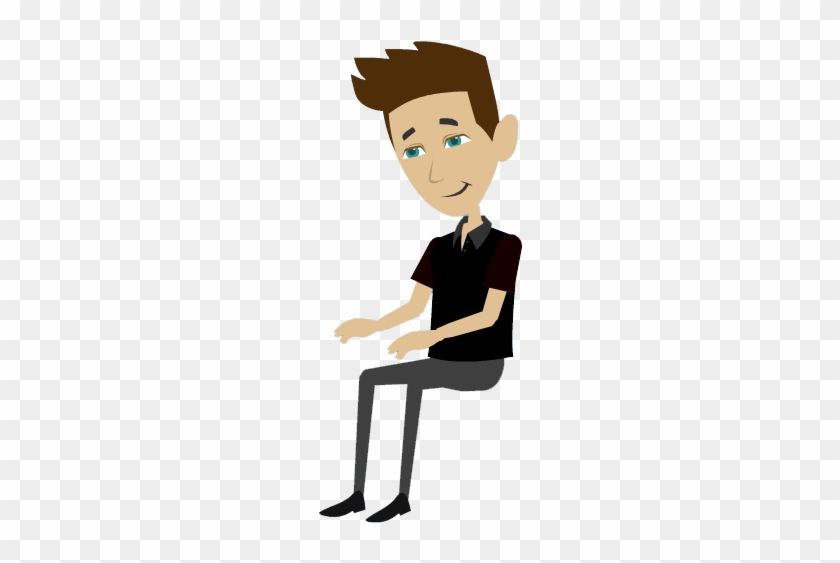 Man Transparent Animation - Cartoon Man Sitting Png #1735477