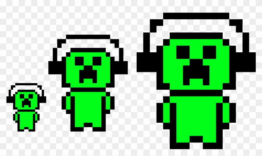 Small, Medium, Omg - Pixel Art Minecraft Creeper #1735549