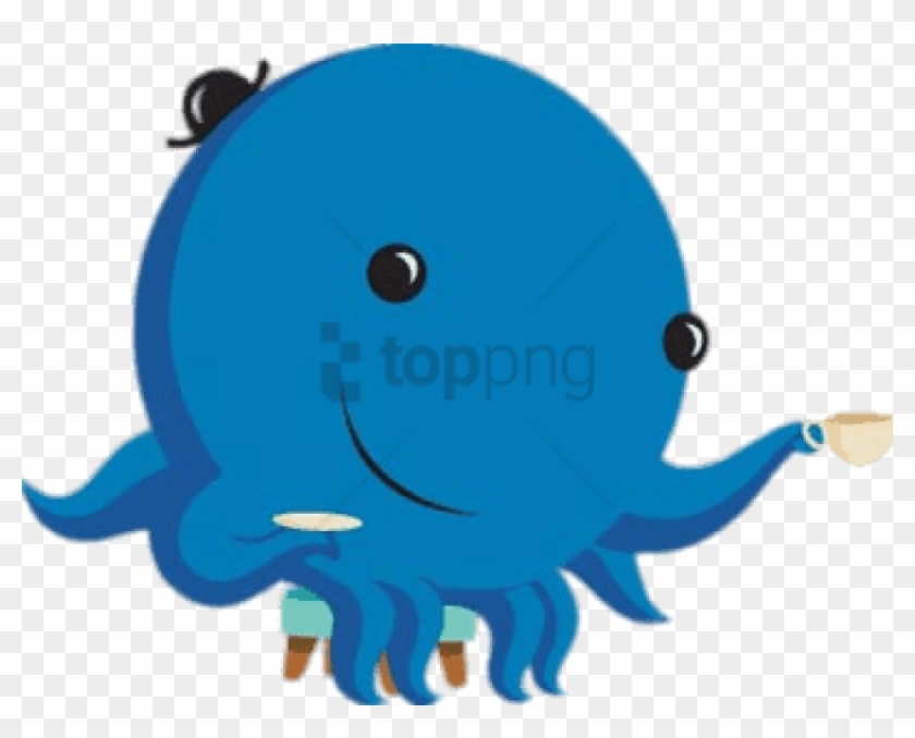 Free Png Download Oswald Having A Cup Of Tea Clipart - Oswald The Octopus Png #1735657