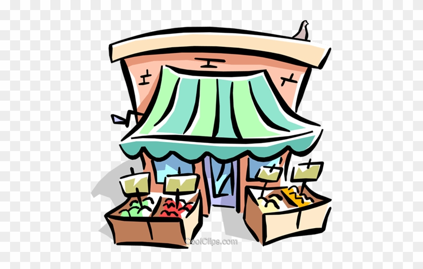 Cartoon Food Clipart 37960 Fruit Stand Royalty Free - Fruit Stand Clip Art #1735697
