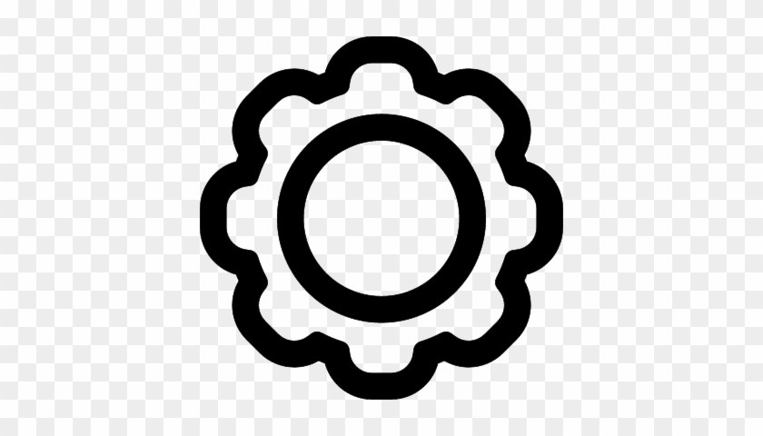 Settings Outlined Wheel Vector - Settings Wheel #1735733