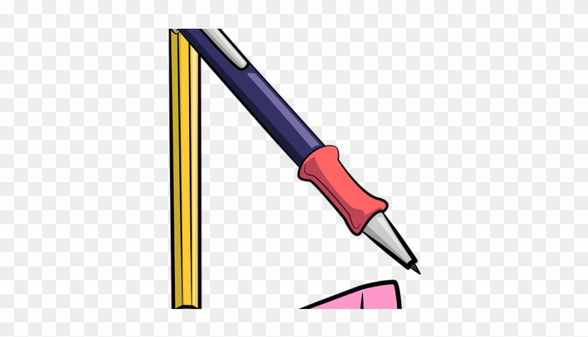Writing Accessories - Pencil Pen Eraser Png #1735852