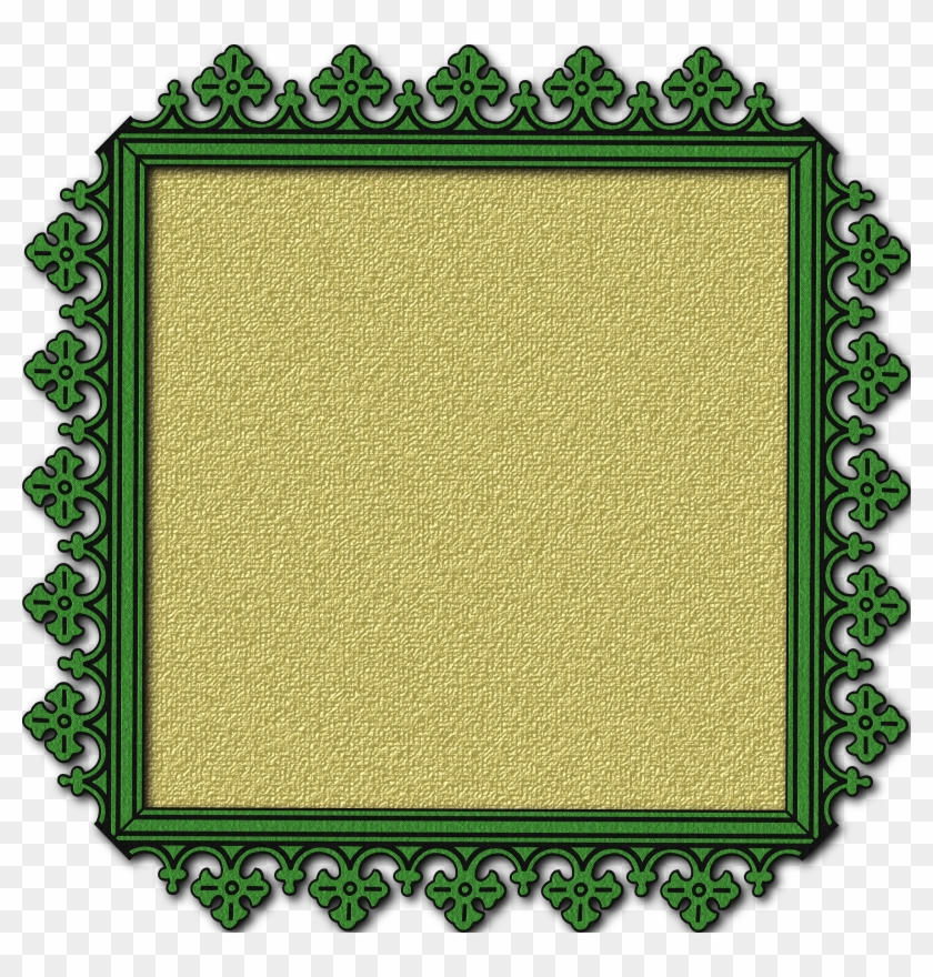 2 Picture Frames Clip Art - Green Yellow Frame Transparent #1735947